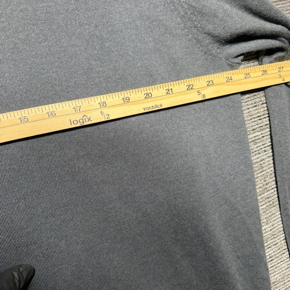 Banana Republic Sweater Mens XXL Gray LS Merino Wool Crew Neck Lightweight 6572